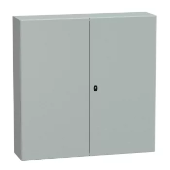   Schneider NSYS3D121230D Spacial S3D Falra szerelhető fém szekrény, Teli ajtóval, 1200x1200x300, IP55, 2 ajtós kivitel, szerelőlap nélkül