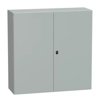   Schneider NSYS3D121240D Spacial S3D Falra szerelhető fém szekrény, Teli ajtóval, 1200x1200x400, IP55, 2 ajtós kivitel, szerelőlap nélkül