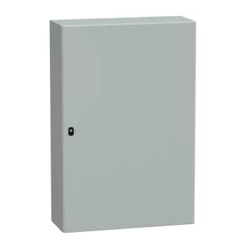   Schneider NSYS3D12830 Spacial S3D Falra szerelhető fém szekrény, Teli ajtóval, 1200x800x300, IP66, szerelőlap nélkül