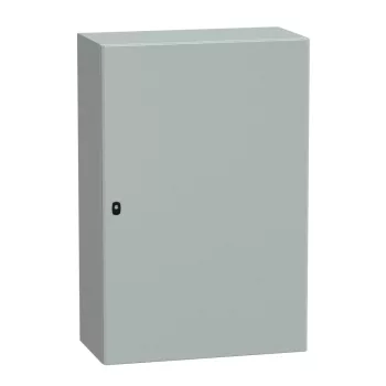   Schneider NSYS3D12840 Spacial S3D Falra szerelhető fém szekrény, Teli ajtóval, 1200x800x400, IP66, szerelőlap nélkül