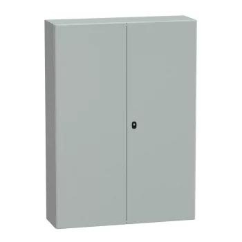   Schneider NSYS3D141030D Spacial S3D Falra szerelhető fém szekrény, Teli ajtóval, 1400x1000x300, IP55, 2 ajtós kivitel, szerelőlap nélkül