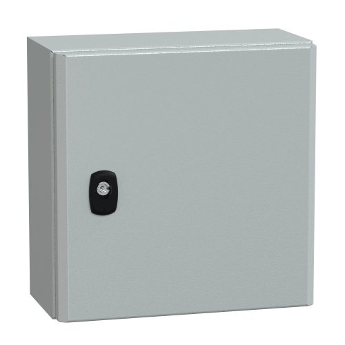 Schneider NSYS3D3315 Spacial S3D Falra szerelhető fém szekrény, Teli ajtóval, 300x300x150, IP66, szerelőlap nélkül