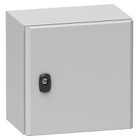Schneider NSYS3D4620 Spacial S3D Falra szerelhető fém szekrény, Teli ajtóval, 400x600x200, IP66, szerelőlap nélkül