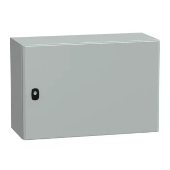   Schneider NSYS3D4625 Spacial S3D Falra szerelhető fém szekrény, Teli ajtóval, 400x600x250, IP66, szerelőlap nélkül