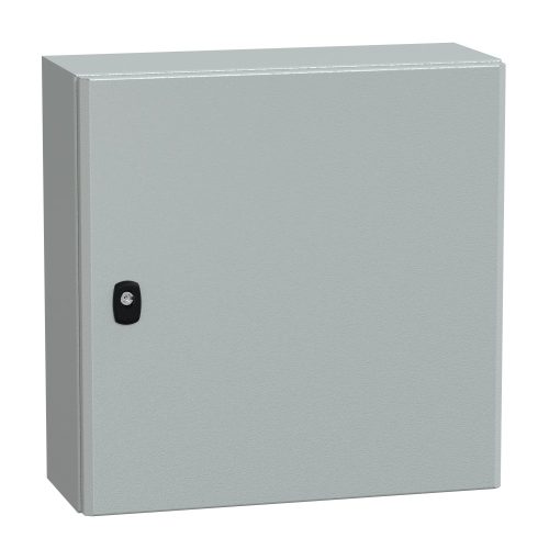 Schneider NSYS3D5520P Spacial S3D Falra szerelhető fém szekrény, Teli ajtóval, 500x500x200, IP66, szerelőlappal