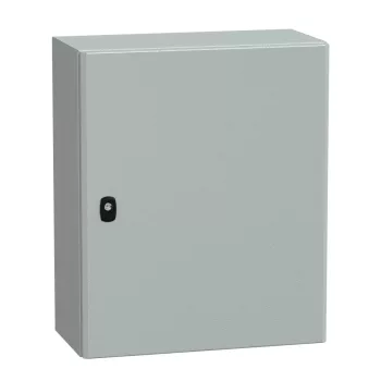   Schneider NSYS3D6525 Spacial S3D Falra szerelhető fém szekrény, Teli ajtóval, 600x500x250, IP66, szerelőlap nélkül