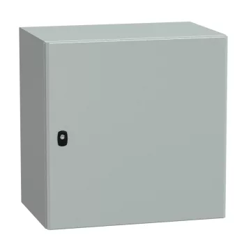   Schneider NSYS3D6640 Spacial S3D Falra szerelhető fém szekrény, Teli ajtóval, 600x600x400, IP66, szerelőlap nélkül