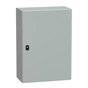   Schneider NSYS3D7525 Spacial S3D Falra szerelhető fém szekrény, Teli ajtóval, 700x500x250, IP66, szerelőlap nélkül