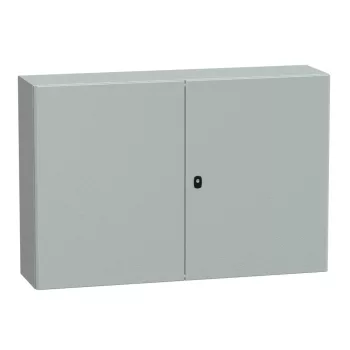   Schneider NSYS3D81230D Spacial S3D Falra szerelhető fém szekrény, Teli ajtóval, 800x1200x300, IP55, 2 ajtós kivitel, szerelőlap nélkül