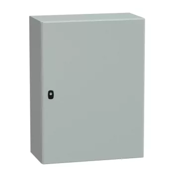   Schneider NSYS3D8630 Spacial S3D Falra szerelhető fém szekrény, Teli ajtóval, 800x600x300, IP66, szerelőlap nélkül