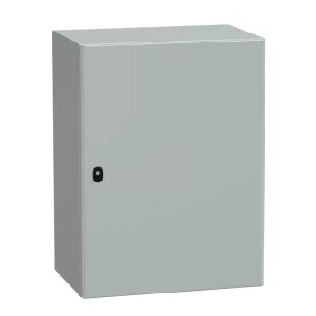   Schneider NSYS3D8640 Spacial S3D Falra szerelhető fém szekrény, Teli ajtóval, 800x600x400, IP66, szerelőlap nélkül
