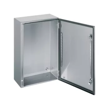   Schneider NSYS3X302515 Spacial S3X Falra szerelhető rozsdamentes acél AISI 304L szekrény, Teli ajtóval, 300x250x150, IP66, szerelőlap nélkül