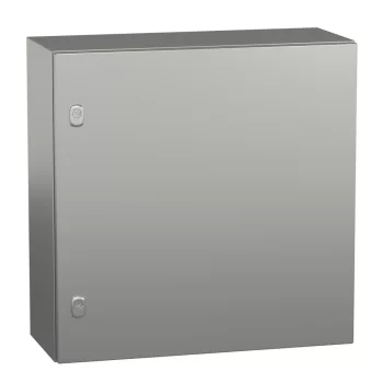   Schneider NSYS3X6625 Spacial S3X Falra szerelhető rozsdamentes acél AISI 304L szekrény, Teli ajtóval, 600x600x250, IP66, szerelőlap nélkül