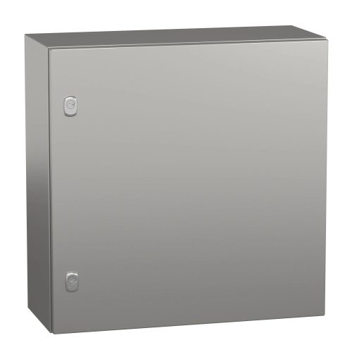 Schneider NSYS3X6625 Spacial S3X Falra szerelhető rozsdamentes acél AISI 304L szekrény, Teli ajtóval, 600x600x250, IP66, szerelőlap nélkül