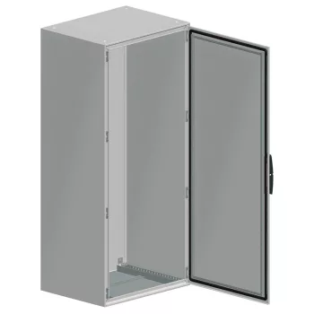   Schneider Electric Spacial SM NSYSM20850 Monoblokk fém szekrény, teli ajtóval, 2000x800x500, IP55, szerelőlap nélkül, oldallappal, nem sorolható, Spacial SM (Schneider NSYSM20850)
