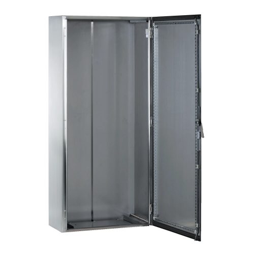 Schneider NSYSMX141030 Spacial SMX rozsdamentes acél AISI 304L álló szekrény, Teli ajtóval, 1400x1000x300, IP55, 2 ajtós kivitel, szerelőlap nélkül