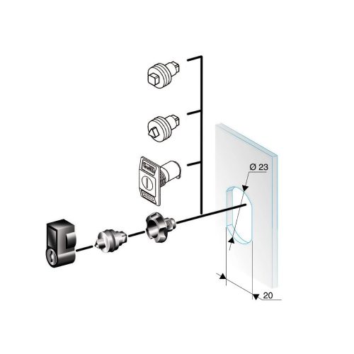 Schneider Electric NSYTC7CRN Négyzetprofil zárbetét (7mm)