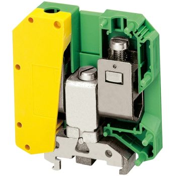   Schneider Electric NSYTRV502PE Csavaros egyszintes földelőkapocs 1x1 csatlakozás 20 mm 50 mm2 150A-es zöld-sárga