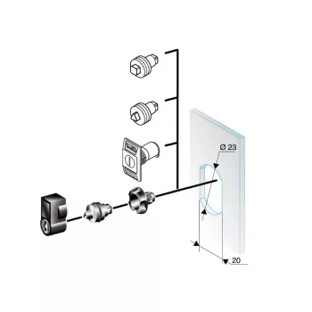 Schneider Electric NSYTT7CRN 7mm háromszögprofil zár