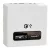 Schneider Unica System+ Dupla USB töltő, A+C típus, 18 W, fehér – NU301918