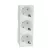 Schneider Electric NU307618 UNICA SYSTEM+ 3x2P+F csatlakozóaljzat 45°, biztonsági zsaluval, rugós, fehér