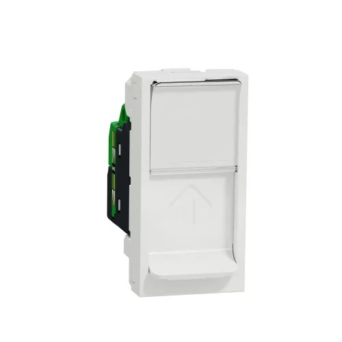 Schneider Unica System+ Infraplus 1xRJ45 csatlakozó, Cat6, UTP, 1 modulos, fehér – NU341418