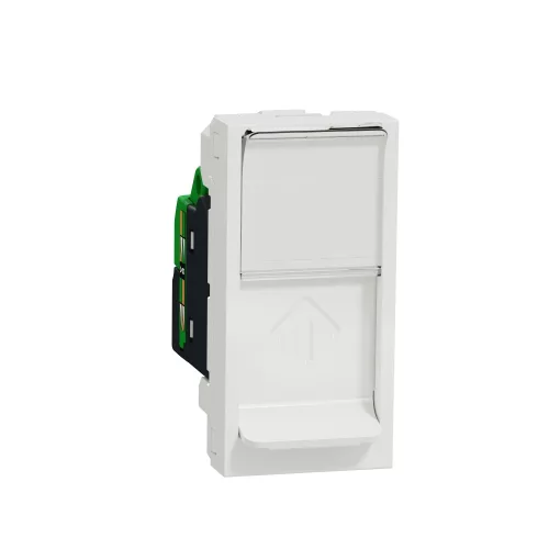 Schneider Unica System+ Infraplus 1xRJ45 csatlakozó, Cat6, STP, 1 modulos, fehér – NU341618