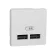 Schneider Unica System+ Dupla USB töltő, A+A típus, 2,1 A, fehér – NU341818