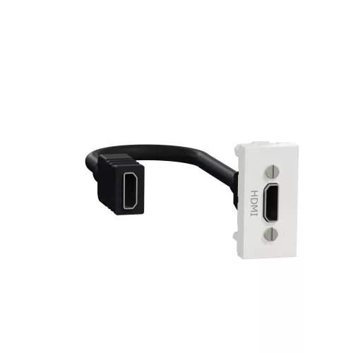 Schneider Unica System+ HDMI csatlakozó, 1 modulos, fehér – NU343018