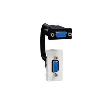   Schneider Electric NU343218 UNICA SYSTEM+ VGA csatlakozó, 1 modulos, fehér