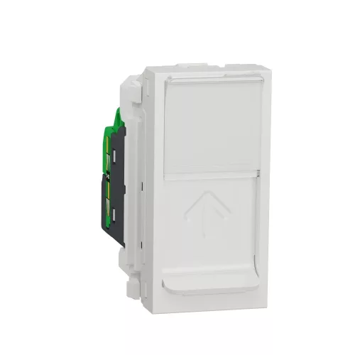 Schneider Unica System+ Infraplus 1xRJ45 csatlakozó, Cat6A, FTP, 1 modulos, fehér – NU344818