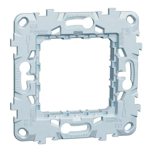 Schneider Unica System+ Rögzítőkeret, zamak, 2 modulos, 1-es sorolás, fehér – NU7002
