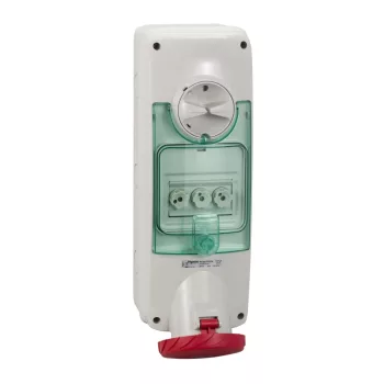   Schneider PKB63R534 UNIKA Falra szerelhető, reteszelhető aljzat, 3P+F, 6h, 63A, 415V, IP65, olvadóbiztosítós