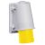 Schneider Electric, PKE16W415, ipari csatlakozó rögzíthető dugvilla 5P (3P+N+F) 16A 4h, 130V 50/60 Hz, IP44, sárga, csavaros csatlakozás, PratiKa (Schneider PKE16W415)