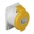 Schneider Electric, PKF16G415, ipari csatlakozó beépíthető dugalj egyenes 5P (3P+N+F) 16A 4h, 130V 50/60 Hz, IP44, sárga, csavaros csatlakozás, PratiKa (Schneider PKF16G415)