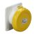 Schneider Electric, PKF32G714, ipari csatlakozó beépíthető dugalj egyenes 4P (3P+F) 32A 4h, 130V 50/60 Hz, IP67, sárga, csavaros csatlakozás, PratiKa (Schneider PKF32G714)