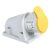 Schneider Electric, PKF32W414, ipari csatlakozó rögzíthető dugalj 4P (3P+F) 32A 4h, 130V 50/60 Hz, IP44, sárga, csavaros csatlakozás, PratiKa (Schneider PKF32W414)