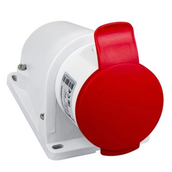   Schneider Electric, PKF32W435, ipari csatlakozó rögzíthető dugalj 5P (3P+N+F) 32A 6h, 400V 50/60 Hz, IP44, Dafr-324, piros, csavaros csatlakozás, PratiKa (Schneider PKF32W435)