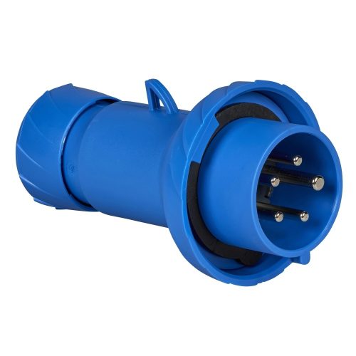 Schneider Electric, PKX16M725, ipari csatlakozó lengő dugvilla egyenes 5P (3P+N+F) 16A 9h, 230V 50/60 Hz, IP67, kék, rugós csatlakozás, PratiKa (Schneider PKX16M725)