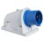 Schneider Electric, PKX16W423, ipari csatlakozó rögzíthető dugvilla 3P (2P+F) 16A 6h, 230V 50/60 Hz, IP44, Dfr-162, kék, rugós csatlakozás, PratiKa (Schneider PKX16W423)