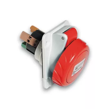   Schneider Electric, PKY16F735, ipari csatlakozó beépíthető dugalj ferde 5P (3P+N+F) 16A 6h, 400V 50/60 Hz, IP67, Dafb-164, piros, rugós csatlakozás, PratiKa (Schneider PKY16F735)