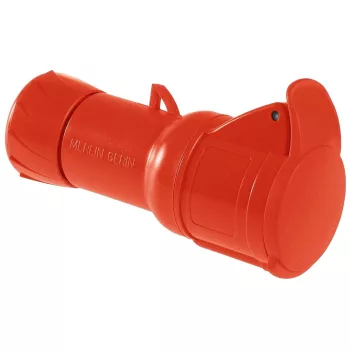   Schneider Electric, PKY16M434, ipari csatlakozó lengő dugalj egyenes 4P (3P+F) 16A 6h, 400V 50/60 Hz, IP44, Dafh-163, piros, rugós csatlakozás, PratiKa (Schneider PKY16M434)