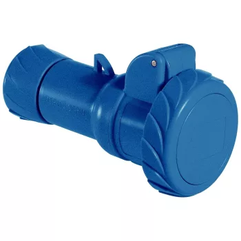   Schneider Electric, PKY32M724, ipari csatlakozó lengő dugalj egyenes 4P (3P+F) 32A 9h, 230V 50/60 Hz, IP67, kék, rugós csatlakozás, PratiKa (Schneider PKY32M724)