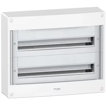   Schneider Electric Pragma PRA20224 Műanyag kiselosztó, 48 modul, 2 sor, ajtó nélkül, IP30 (IP40 ajtóval, külön rendelhető), falon kívüli, Pragma (Schneider PRA20224)
