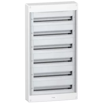   Schneider Electric Pragma PRA20624 Műanyag kiselosztó, 144 modul, 6 sor, ajtó nélkül, IP30 (IP40 ajtóval, külön rendelhető), falon kívüli, Pragma (Schneider PRA20624)
