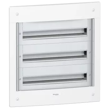   Schneider Electric Pragma PRA25324 Műanyag kiselosztó, 72 modul, 3 sor, ajtó nélkül, IP30 (IP40 ajtóval, külön rendelhető), süllyesztett, Pragma (Schneider PRA25324)