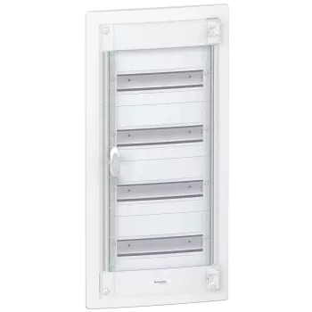   Schneider Electric Pragma PRA25418 Műanyag kiselosztó, 72 modul, 4 sor, ajtó nélkül, IP30 (IP40 ajtóval, külön rendelhető), süllyesztett, Pragma (Schneider PRA25418)