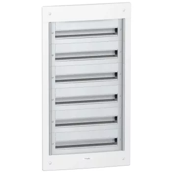   Schneider Electric Pragma PRA25624 Műanyag kiselosztó, 144 modul, 4 sor, ajtó nélkül, IP30 (IP40 ajtóval, külön rendelhető), süllyesztett, Pragma (Schneider PRA25624)