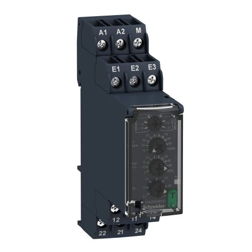 Schneider RM22UA33MT Zelio Control feszültségfigyelő relé, kikapcsolás késleltetővel, 2CO, 8A, 380…415VAC, mérési tart.:15…500V