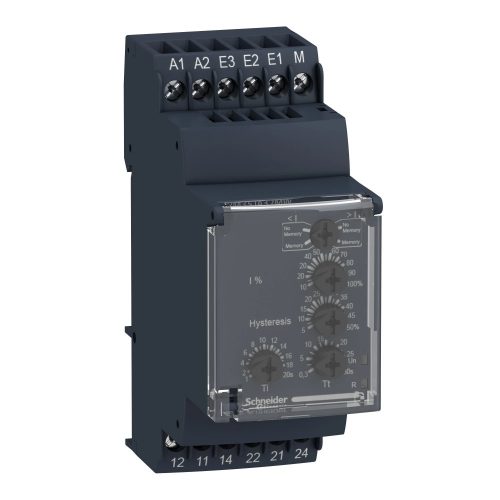 Schneider RM35JA31MW Zelio Control áramfigyelő relé, 2CO, 5A, 24…240VAC/DC, mérési tart.:2…500mA